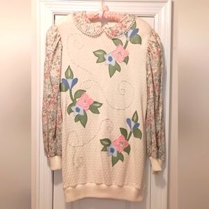 Sally Von Werlhof Salamider Vintage Floral Top Size Medium